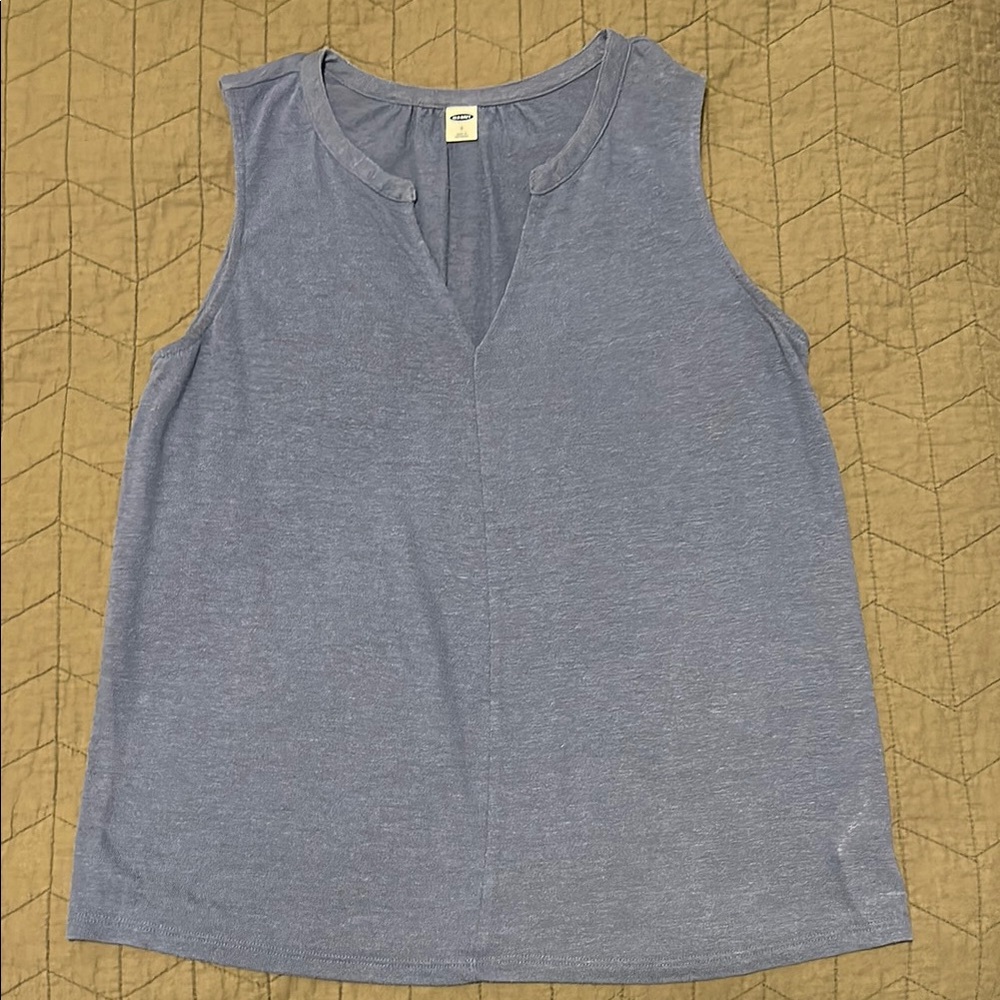 Women's Blue Sleeveless Top